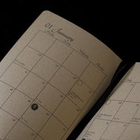 2027 celestial journal calendar view for January 2027