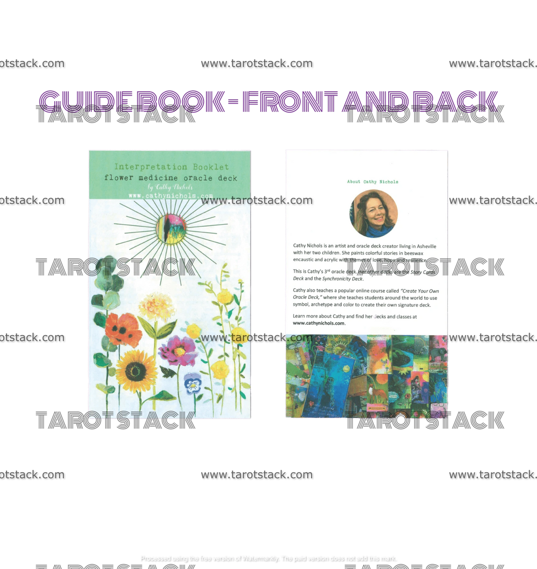 Flower Medicine Oracle deck By Cathy Nichols - Front And Back of Guidebook