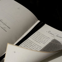 ritual journal open with bookmark ribbon