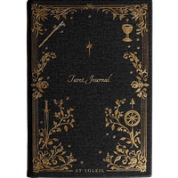 St. Soleil Black tarot journal with gold embossed designs
