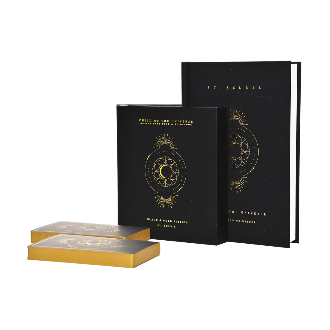 child of the universe oracle cards and guidebook | midnight edition | black color