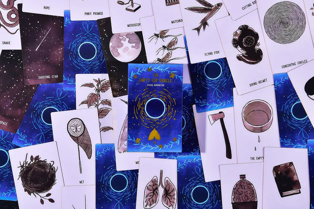 empty cup oracle cards and deck box