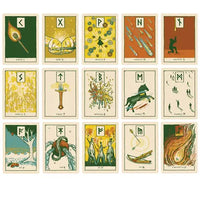 green glyphs runes cards preview