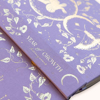 2027 year of growth journal by dreamy moons cover lavender