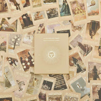lucid dreams beginners tarot deck in beige with keywords and gold foil