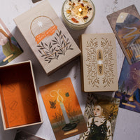 the lighted window tarot deck box and cards