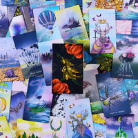 Collection of nature inspired tarot cards from the Meraki tarot deck