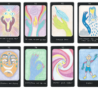 iris oracle deck cards forty one to forty eight by artist Mary Evans (Spirit Speak)