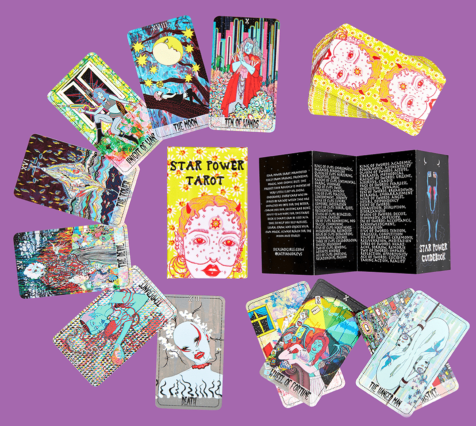 star power tarot deck contents including guidebook and two-piece glossy box