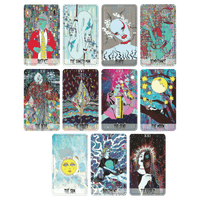 star power tarot deck by Sick Sad Girls major arcana cards 11 to 21
