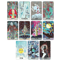 star power tarot deck by Sick Sad Girls major arcana cards 11 to 21