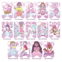 the pastel journey tarot deck by Vanessa Somuayina (Beau Life) pentacles minor arcana cards