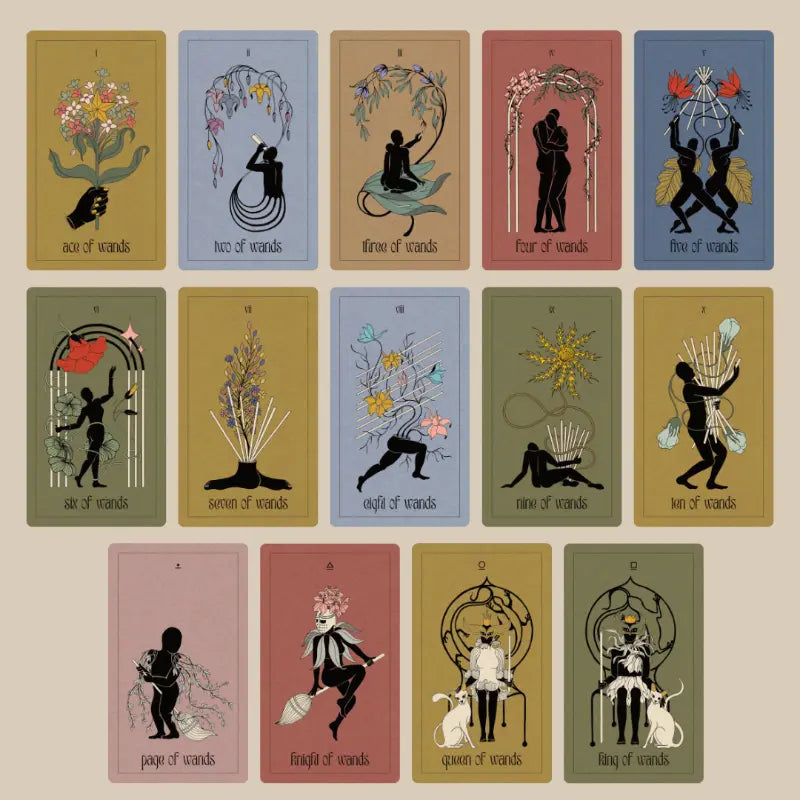 rosa obscura tarot | wands cards