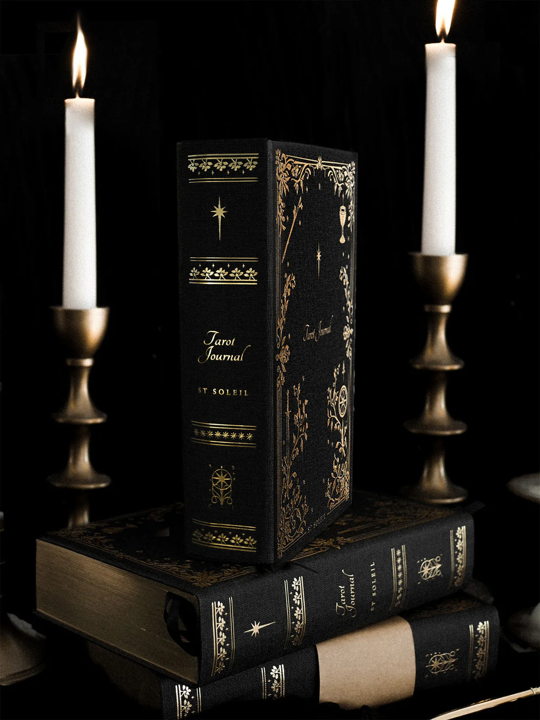 tarot journal | created by St. Soleil | black linen