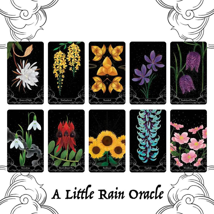 botanical nature oracle cards shown