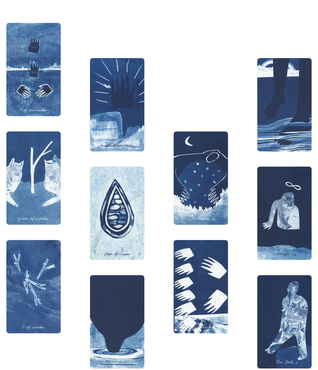 blue earth tarot deck and cards