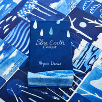 blue earth tarot box and cards by Alyson Davies