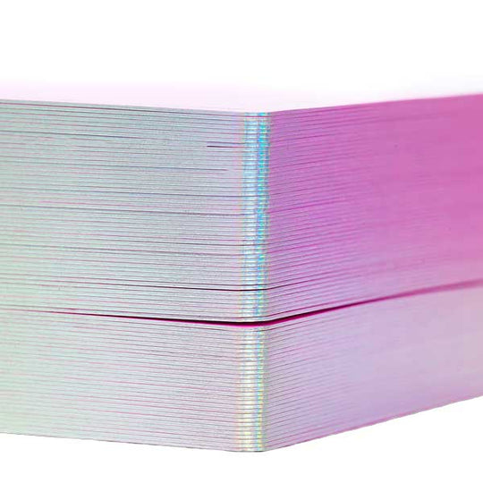 RAINBOW HOLOGRAPHIC FOIL EDGES THE CARDS