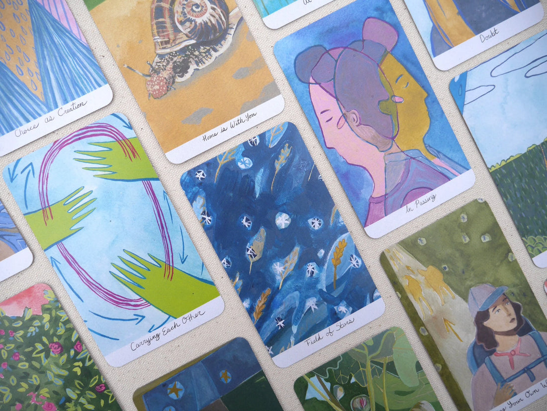 field of stars oracle cards preview by alyson davies