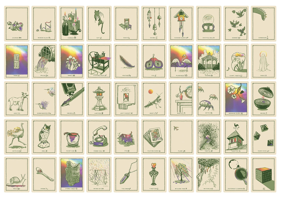 green glyph oracle deck cards