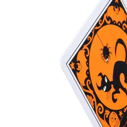 HALLOWEEN THEMED IMAGERY ON CARD BACK
