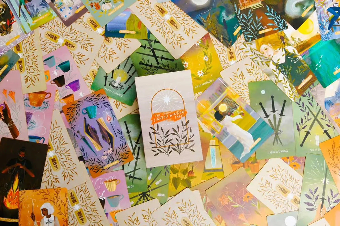 the lighted window tarot deck box and cards