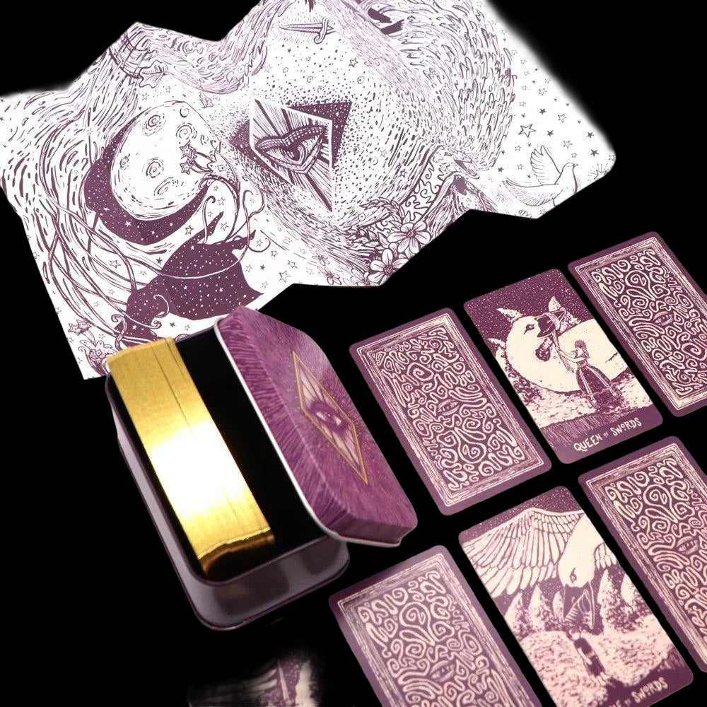 mini light visions tarot cards along with box and booklet