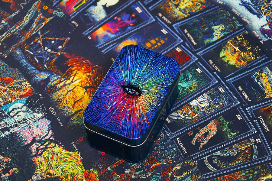 pocket sized prisma visions tarot deck
