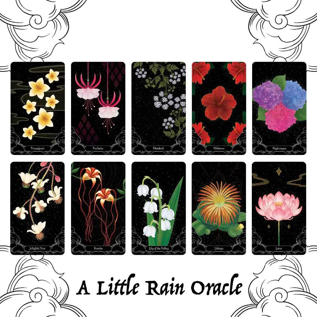 a little rain oracle | oracle cards showing all flowers