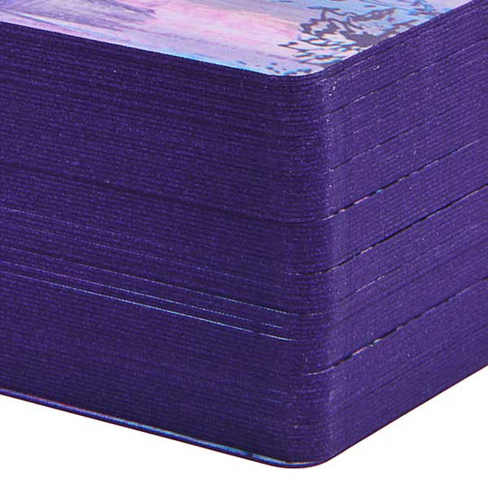 EVERY CARD HAS A SMOOTH PURPLE EDGE