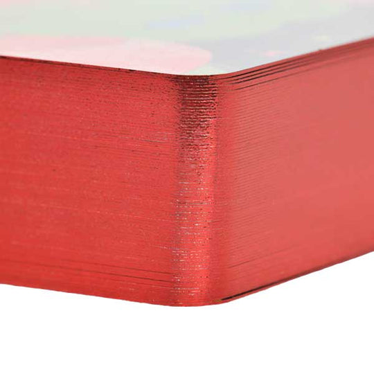 A BEAUTIFUL RED GILDED EDGE ON EACH CARD