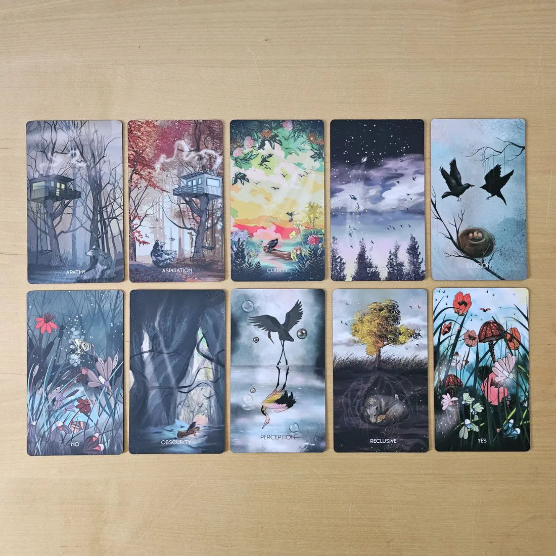 preview of oracle cards in the meraki tarot 4th edition
