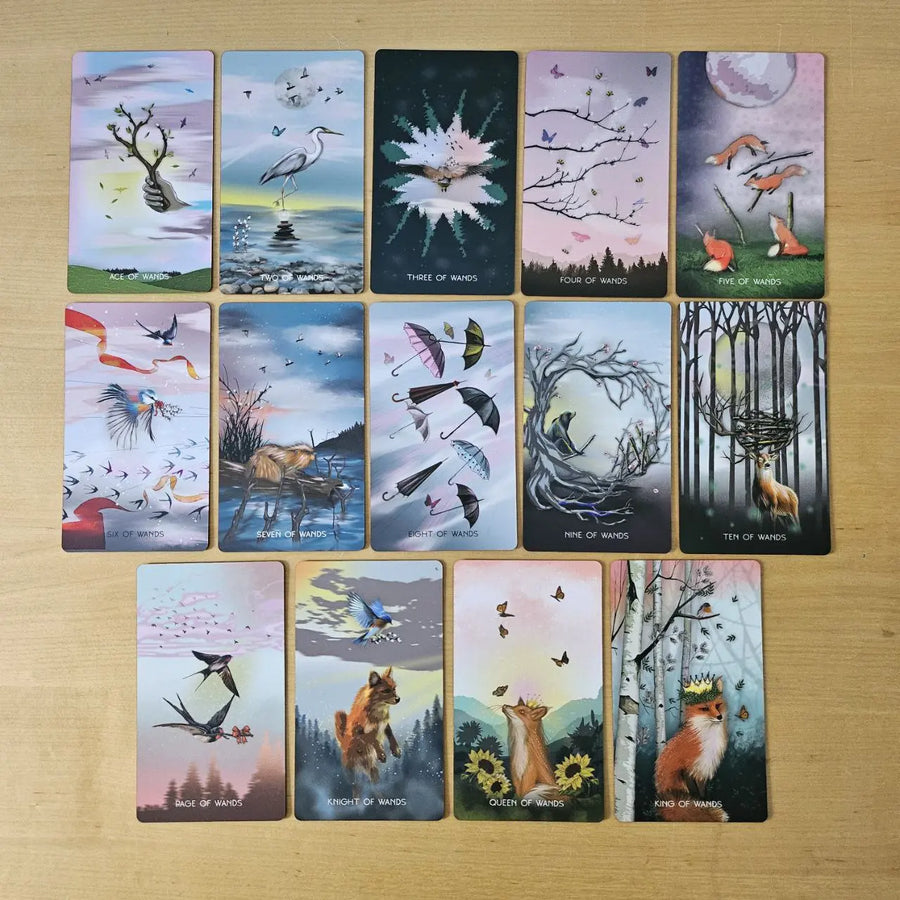 meraki tarot wands cards preview