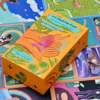 my friend fire oracle deck box on top of cards