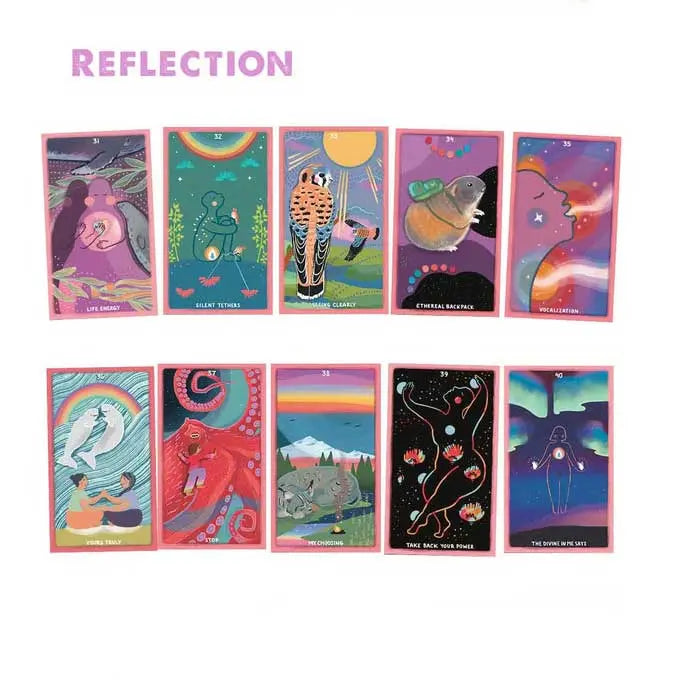 my friend fire oracle cards preview - reflection cards