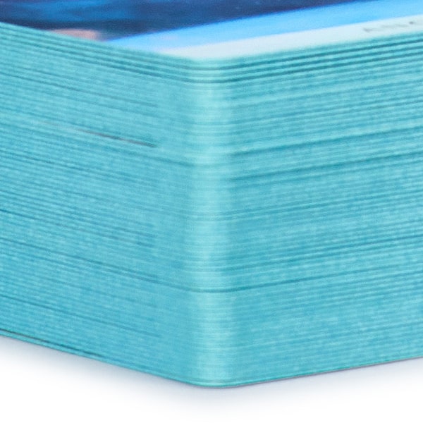 ocean dreams oracle cards with matte turquoise edges