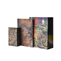 Cards book and box showing all contents of the oracle of many paths oracle deck