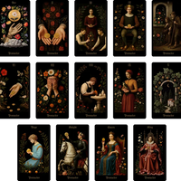 preview of the pentacles cards from the secret garden tarot