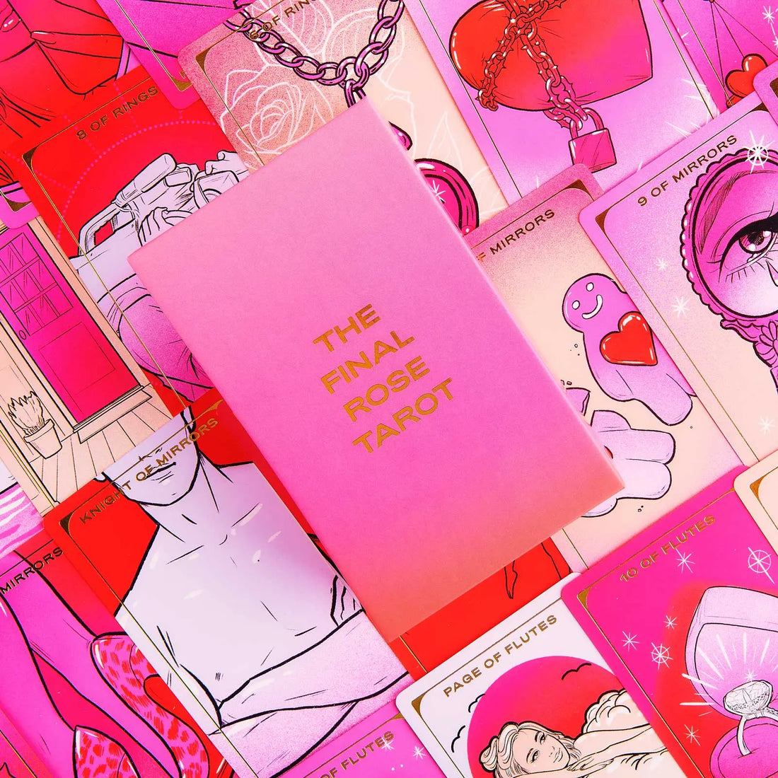 final rose tarot | pink tarot deck box and pink cards