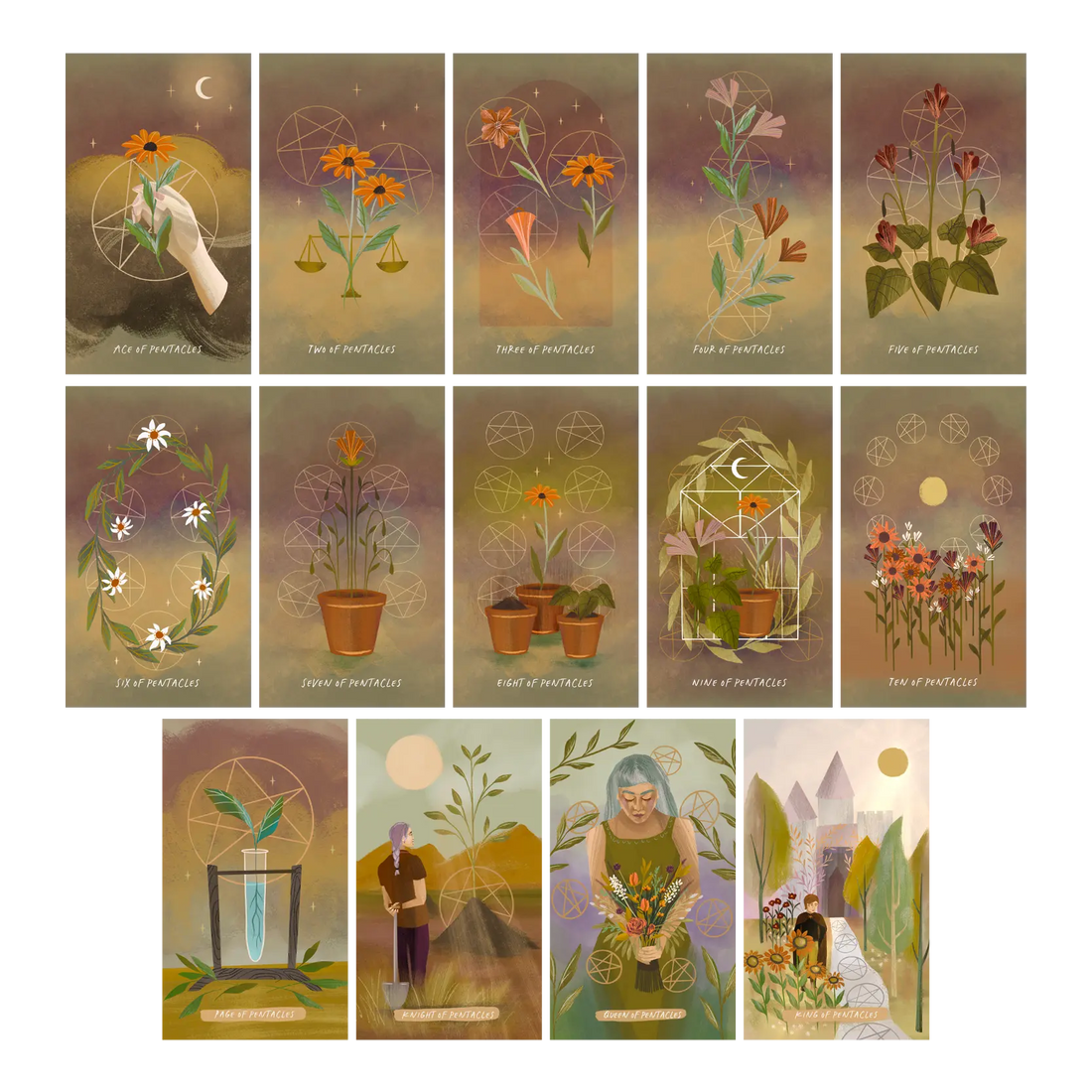 the lighted window tarot | pentacles
