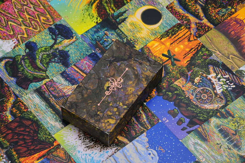 box and cards of the oracle of many paths by james r eads | prisma visions