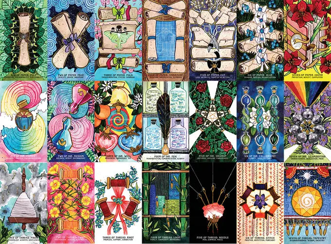 threadbound oracle deck suit cards preview