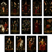 preview of the wands cards from the secret garden tarot