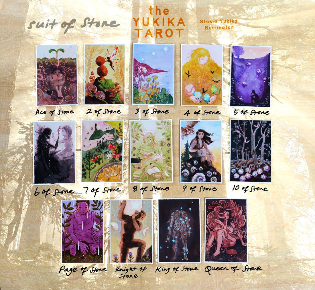 yukika tarot stones or pentacles