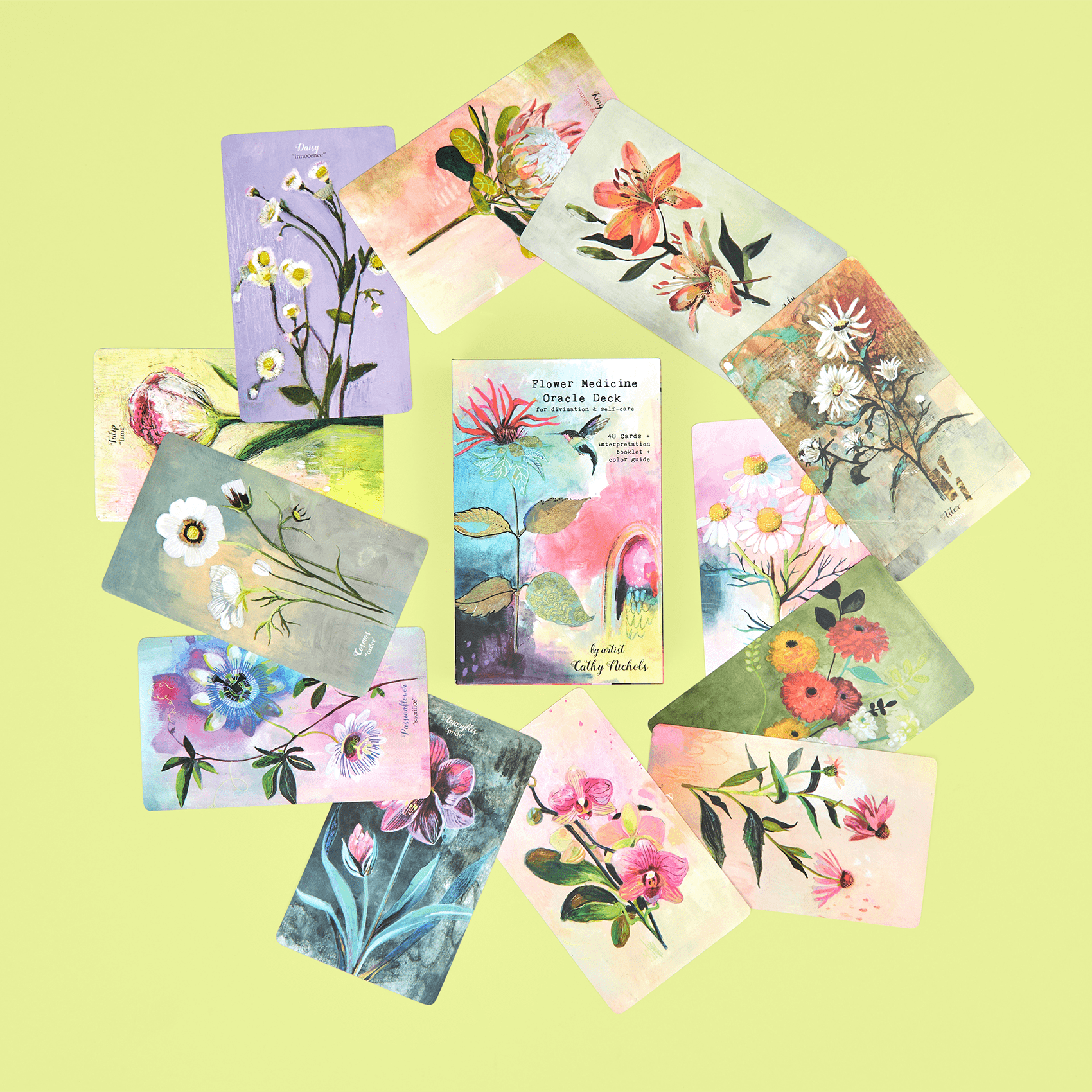 Flower Medicine Oracle Deck by Cathy Nichols Free Shipping Tarot Stack
