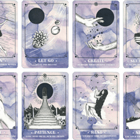 cosmic guidance oracle deck first eight action cards by Annie Tarasova (DreamyMoons)