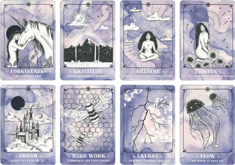 cosmic guidance oracle deck action cards by Annie Tarasova (DreamyMoons)
