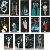 moon power tarot deck pentacles minor arcana cards by Charlie Quintero and Camille Smooch (Sick Sad Girls)