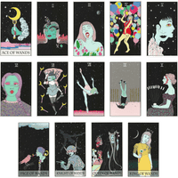 moon power tarot deck wands minor arcana cards by Charlie Quintero and Camille Smooch (Sick Sad Girls)