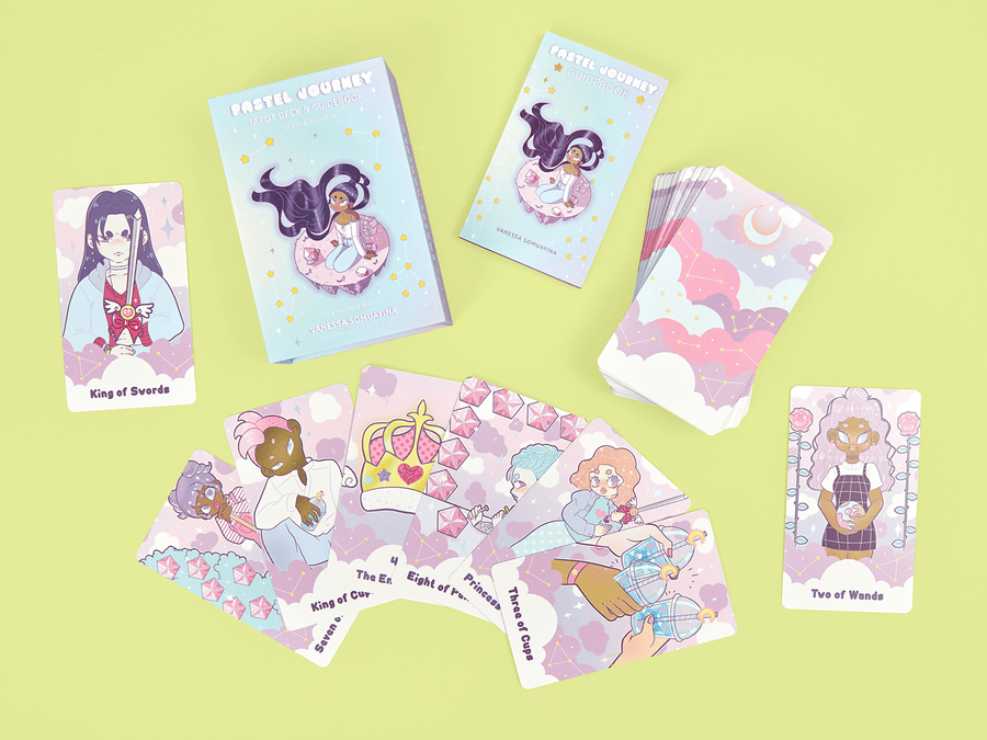 pastel journey tarot deck contents along with guidebook